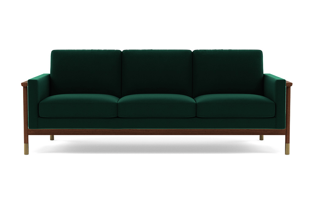 Green Velvet Mid Century Modern Sofa by Jason Wu Interior Define sofas