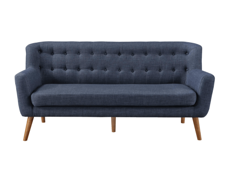 Blue Tufted Mid Century modern Sofa, World Market sofas