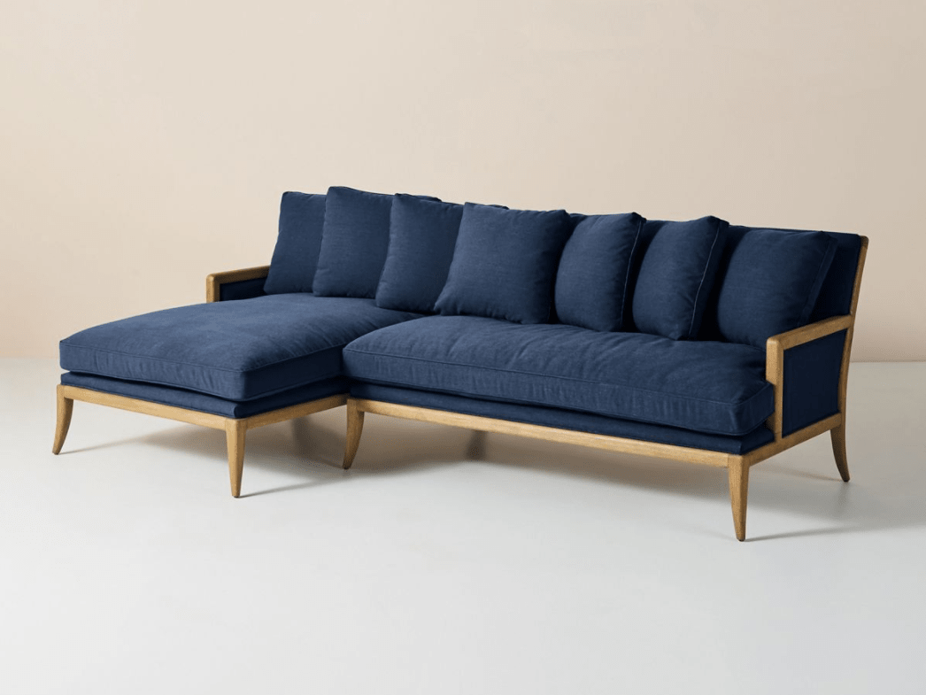 Florence L-Shaped Mid Century Modern Sectional Sofa