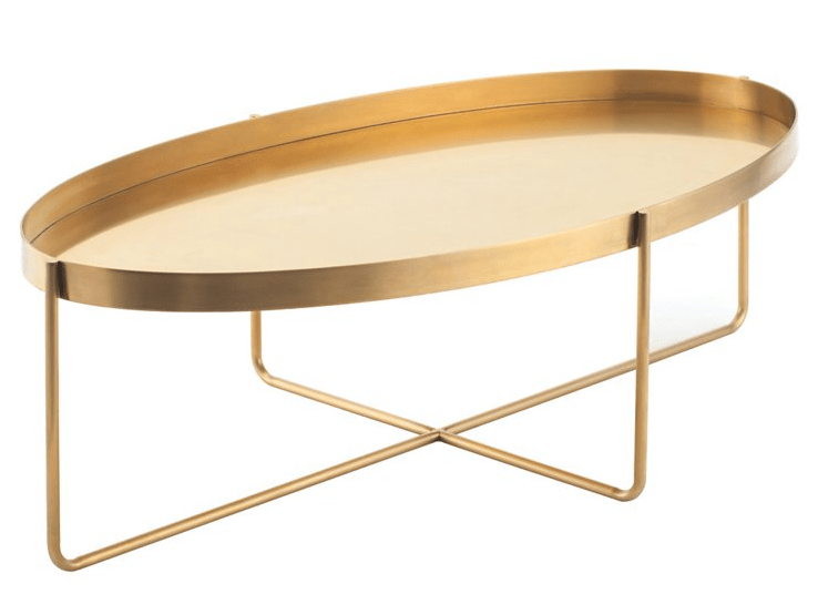 Oval Gold Coffee Table, at One Kings Lane