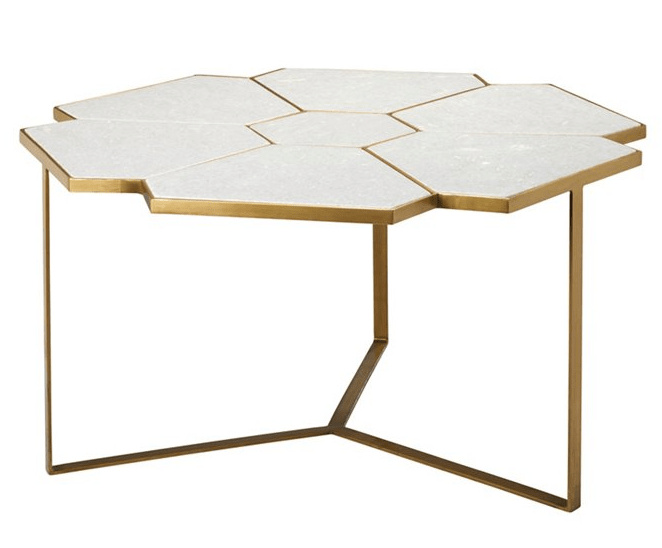 Refined Marble and Gold Coffee Table, at One Kings Lane