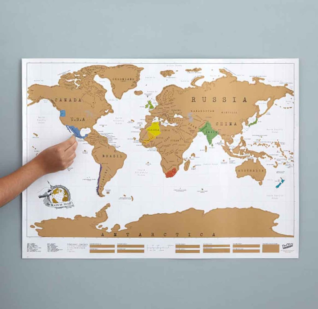 travel map gift scratch