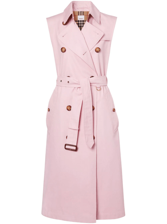 Sleeveless PinkTrench Coat, by Burberry