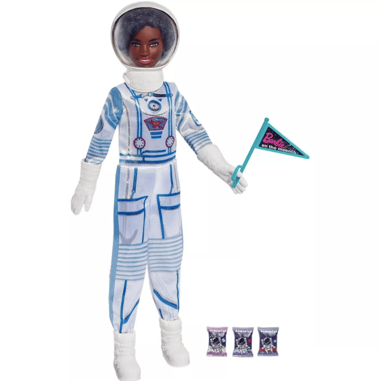 Astronaut Black Barbie Doll With Curly Hair, You can be anything collection