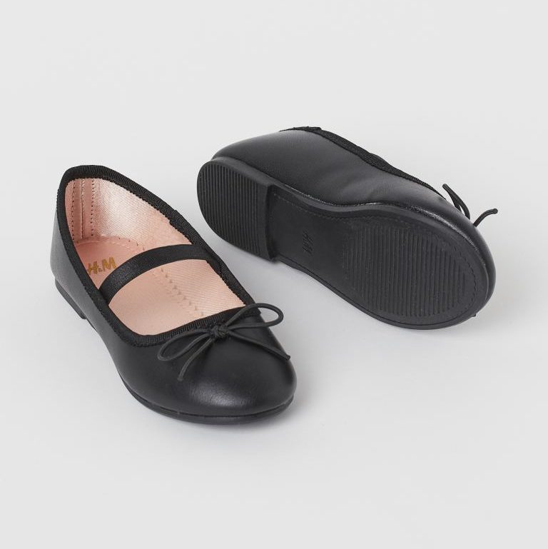 Faux Leather Black Ballet Flats For Toddler Girl, by H&M
