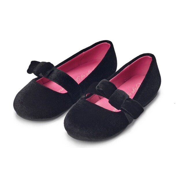 Velvet Black Dress Shoes For Toddler Girl, by Age of Innocence