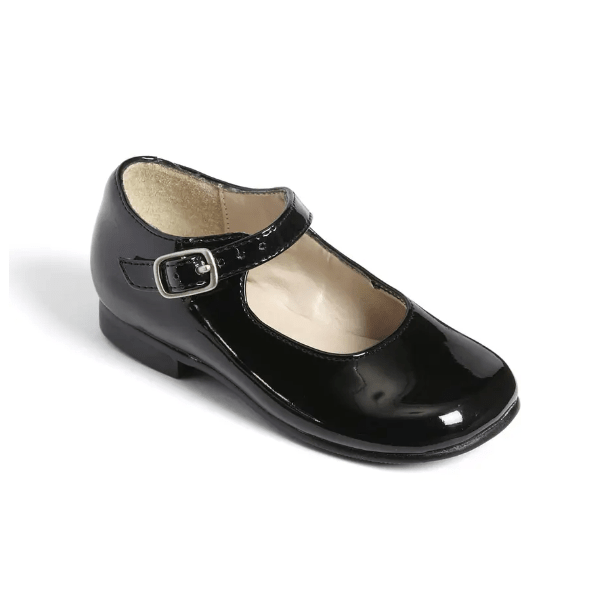 Classic Black Patent Mary Jane Shoes For Toddler Girl, by Nina