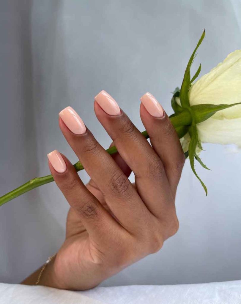 pinky nude nails on black skin