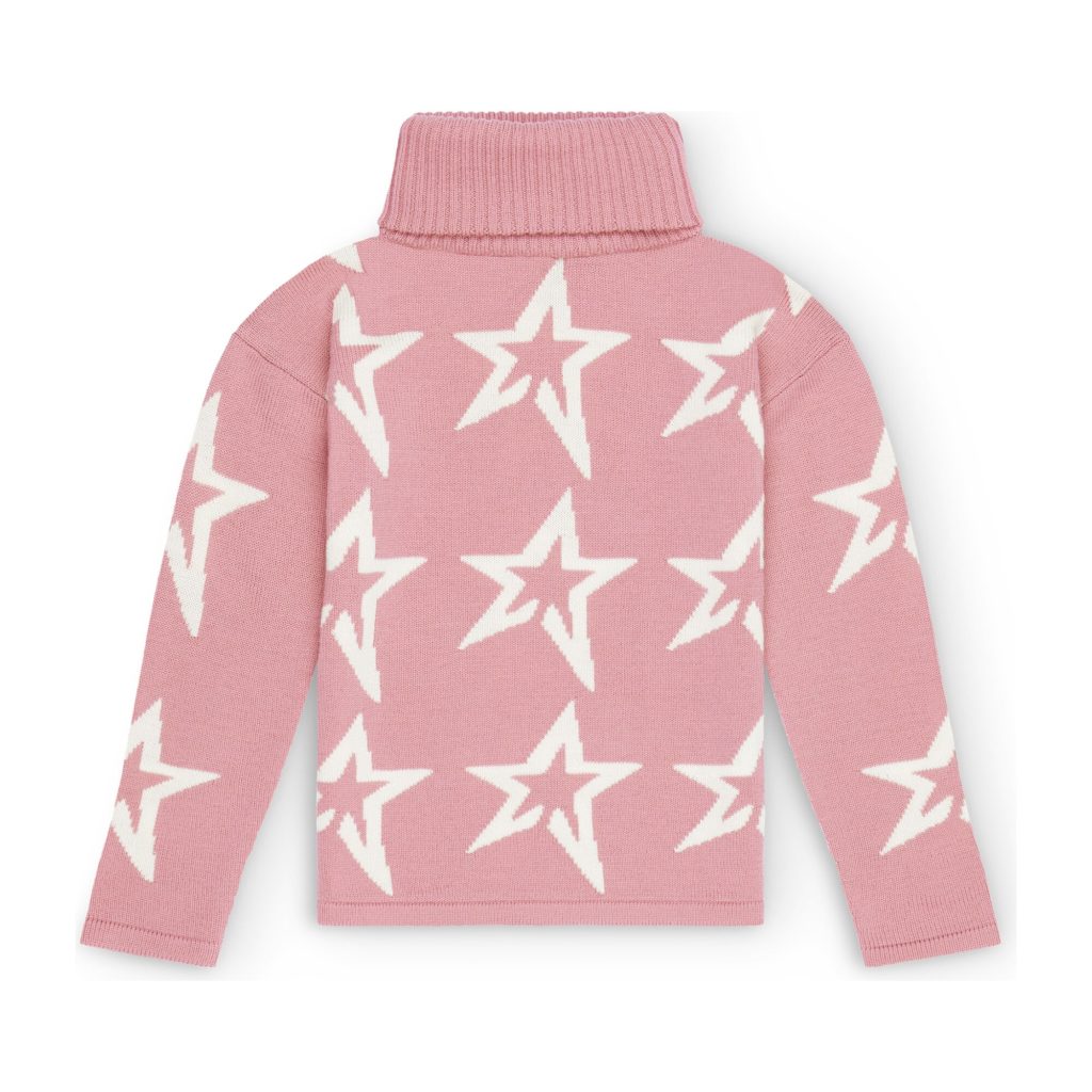Turtleneck Sweater With Stars For Girls, by Perfect Moment