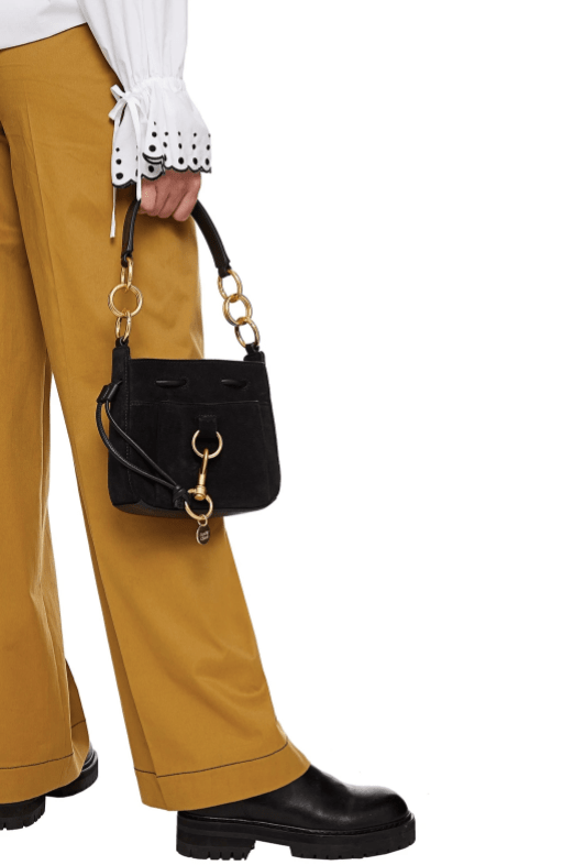 Pebbled-leather bucket bag , See by Chloé
