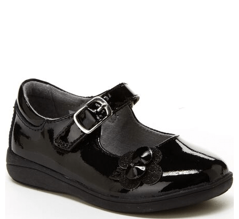 Black Patent Leather Lightweight Dress Shoes For Toddler Girl, by Stride Rite