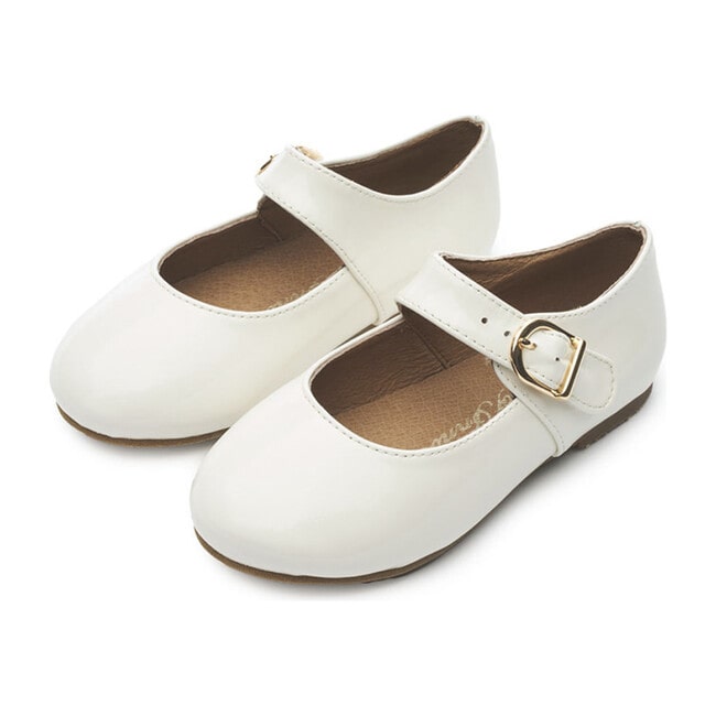 Cute Fancy White Dress Shoes For Toddler Girl, by Age of Innocence