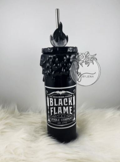 Black Flame Candle Tumbler