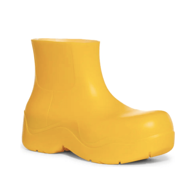Bottega Veneta Puddle Waterproof Chelsea Yellow Rain Boot