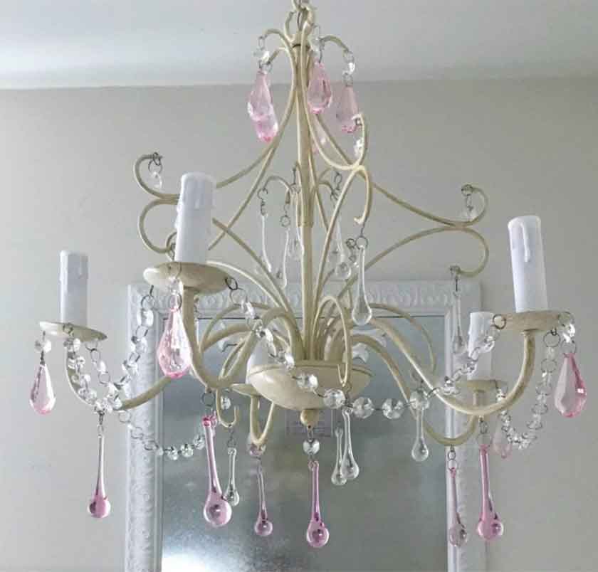 pink angelcore chandelier