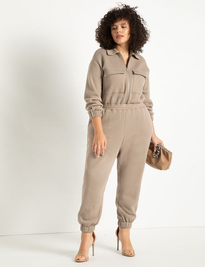 Plus Size French Terry Jumpsuit