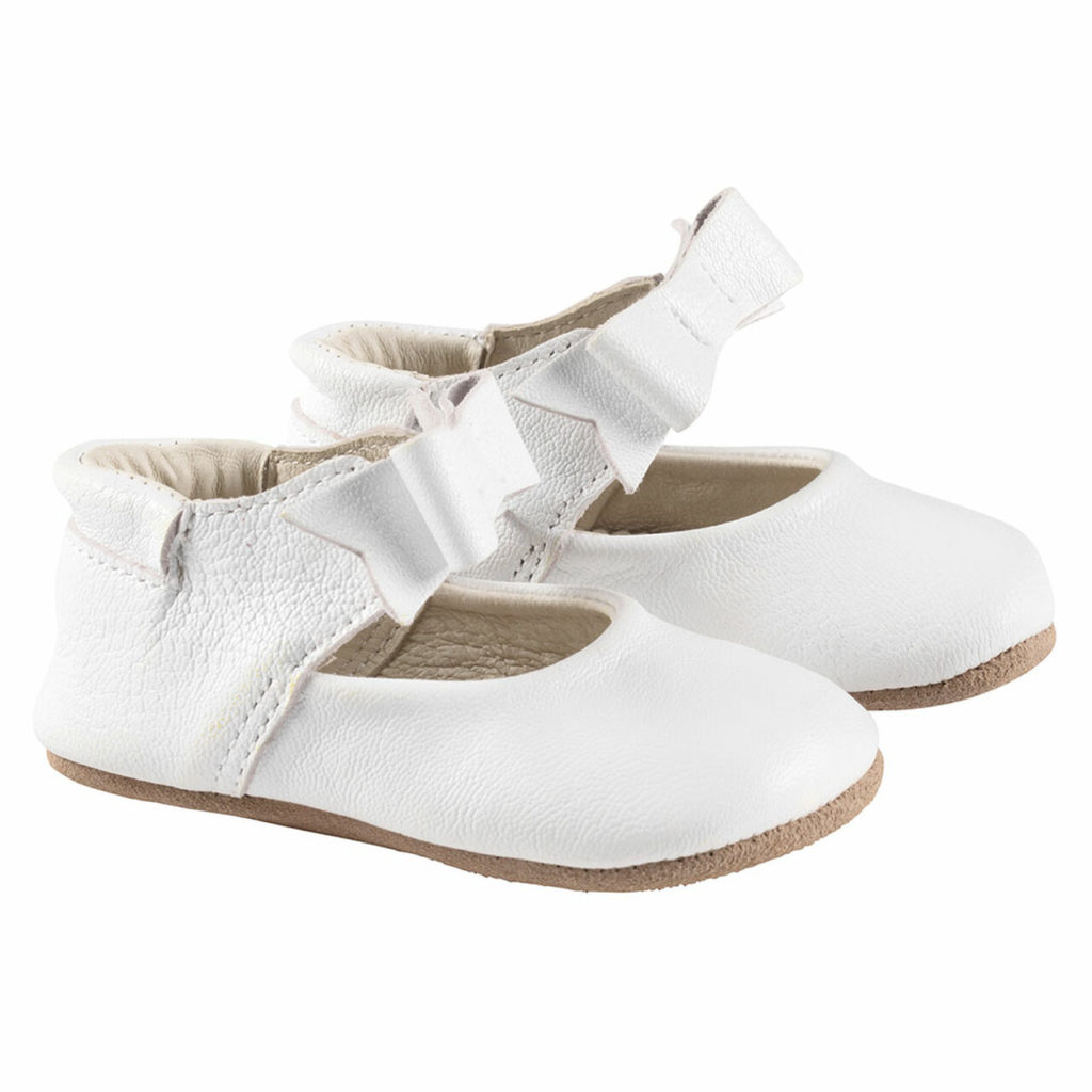 Sofia White Shoes With Bow For First Walkers, Robeez