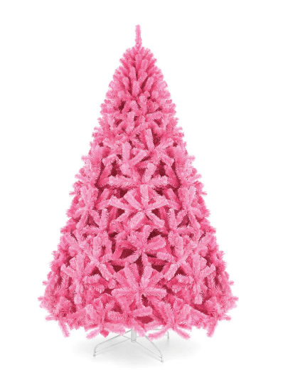 6 ft. Candy Pink Unlit Christmas Tree Tinsel, by Best Choice Products
