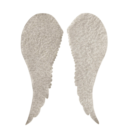 Romantic glam Handcrafted Angel Wings Wall Accent | Recycled Fabric