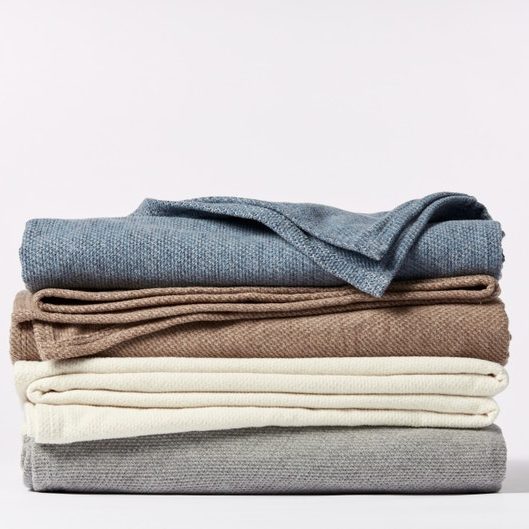 Washable Organic Cotton & Wool Throw Blanket, Coyuchi