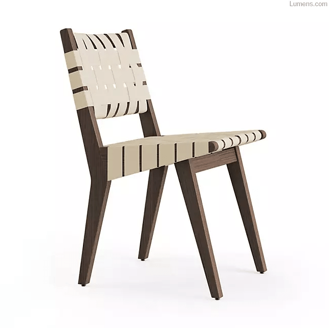 Risom Dining Chair with Webbed Back and Seat, Lumens