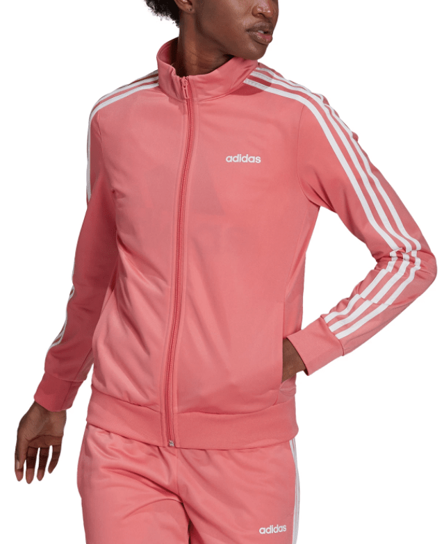 Pink Adidas 3-Stripe Tricot Track Jacket