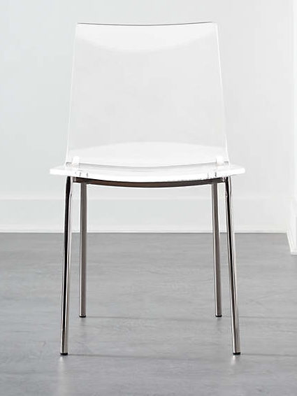 Crystal Clear Acrylic & Nickel Dining Chair,  Mermelada Studio at CB2
