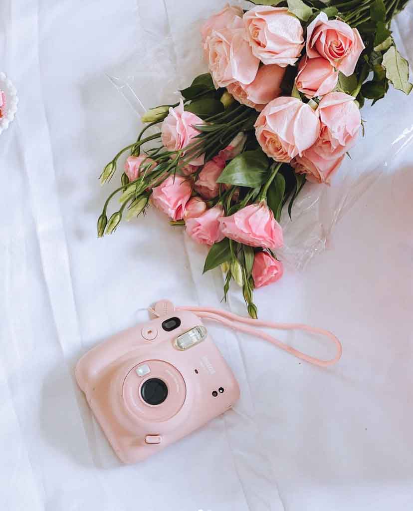 pink aesthetic instax photo