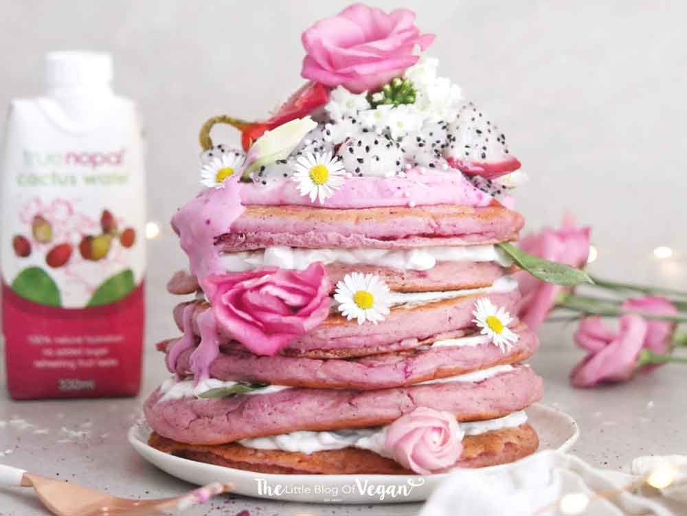 pink pitaya Pancakes