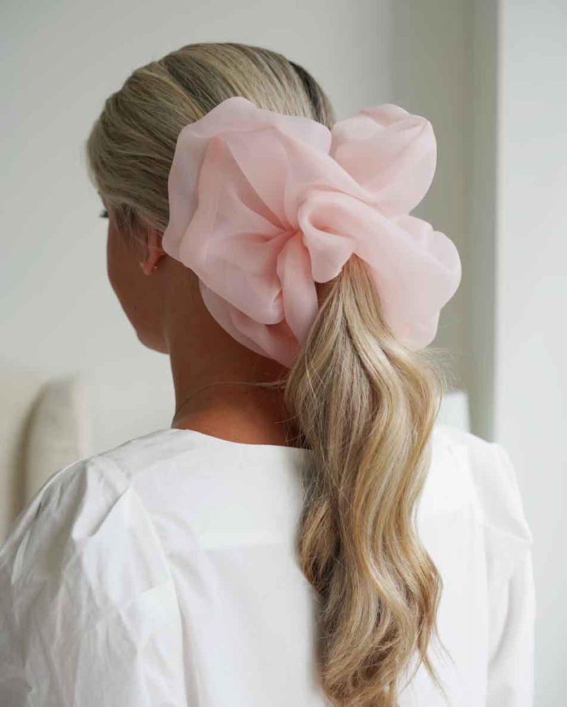 pink aesthetic scrunchie