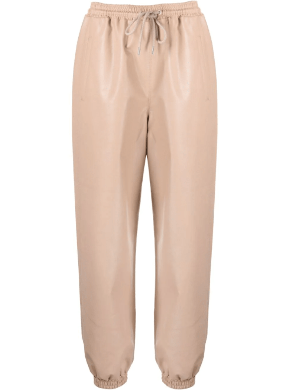Light Pink Vegan Leather Sporty Pants Stella McCartney