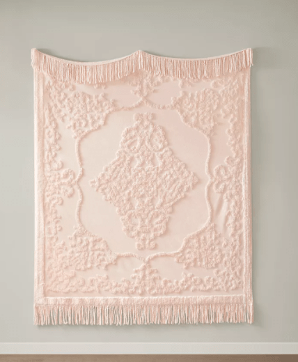 Pink Tufted-Chenile Fringed Throw Blanket, Macy's