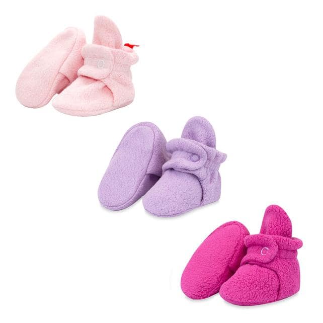 Fleece Booties For Baby Girl Economic 3-Pack, Zutano