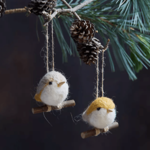 felt birds ornaments