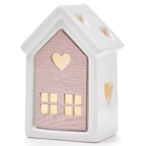 Light-Up Pink Dolomite House With Heart Design
