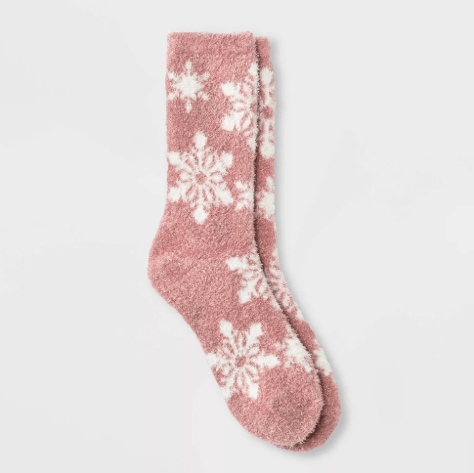 Cheap Snowflake Fluffy Socks