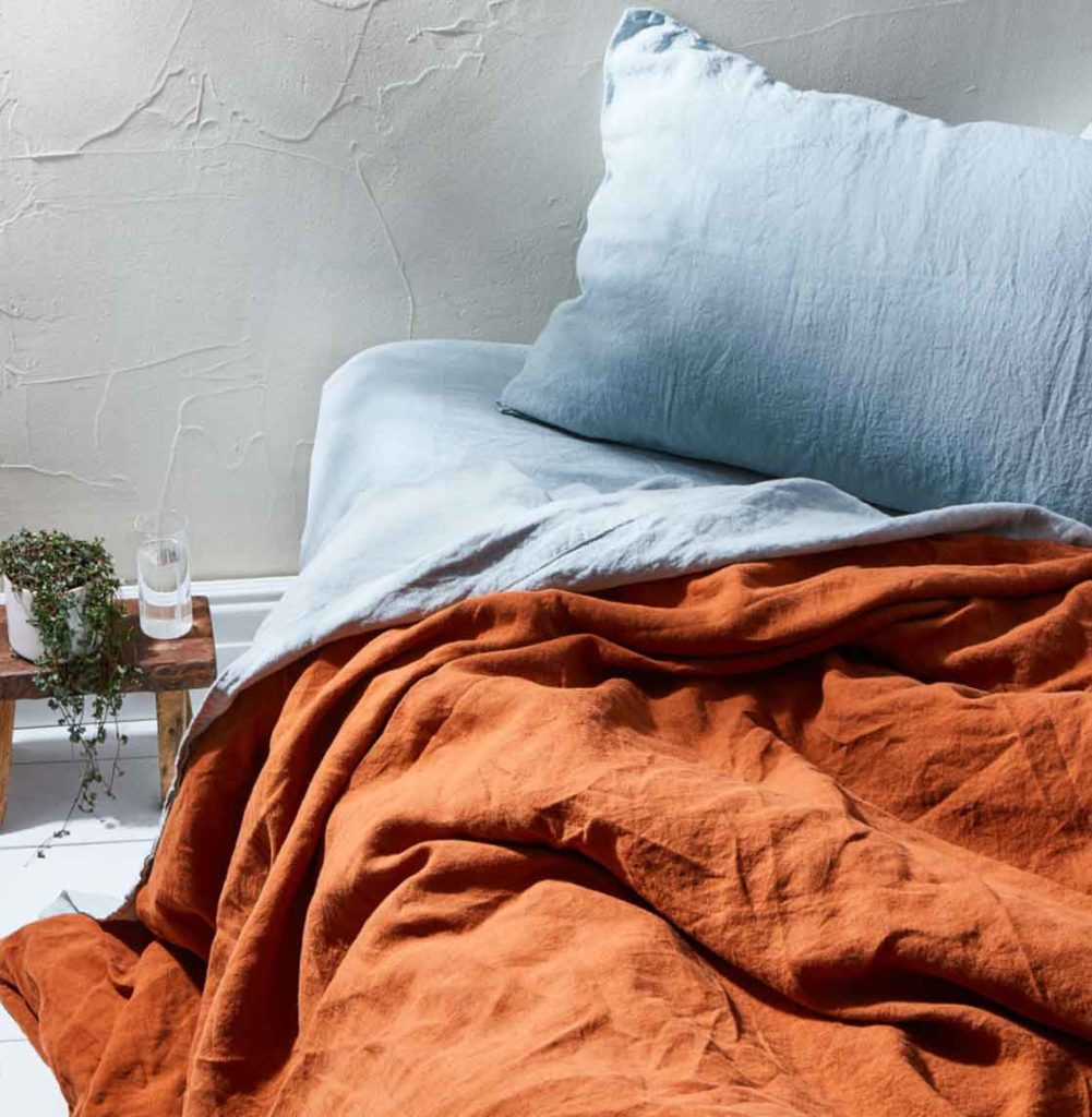 linen bedding comfy aesthetic
