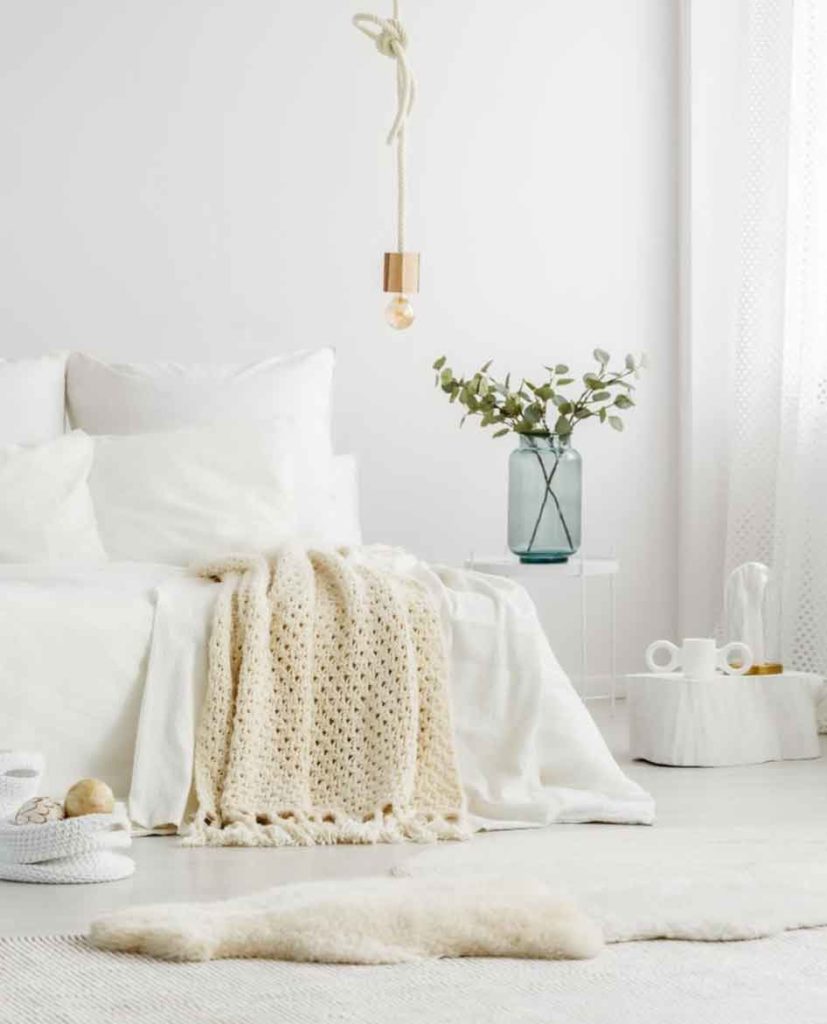 white aesthetic bedroom