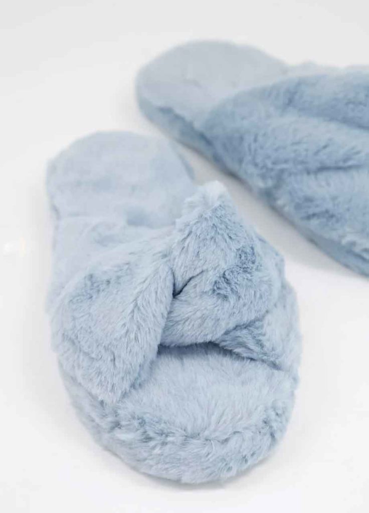 asos baby blue comfy slippers gift