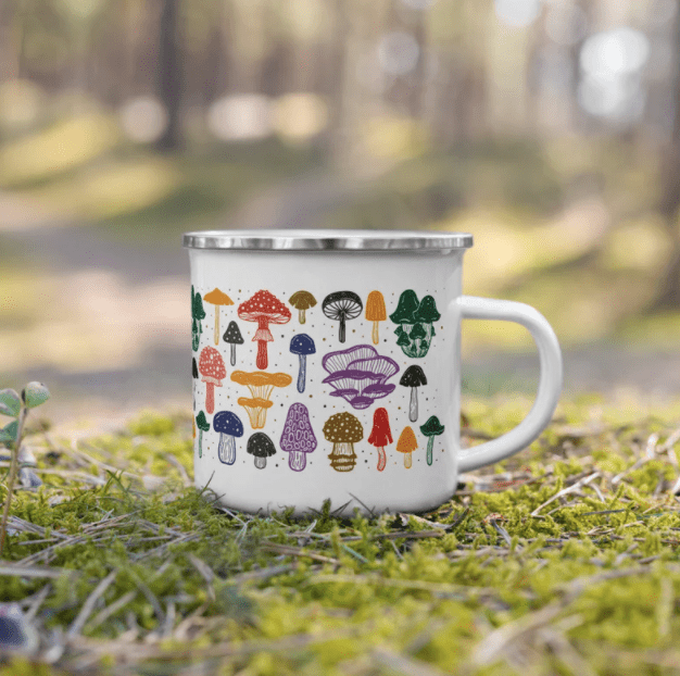 Cottagecore Mushroom Camping Mug