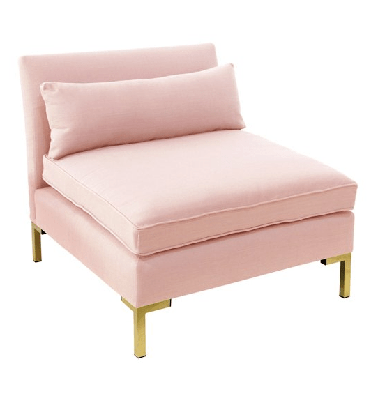 Glam Pink Slipper Chair, One Kings Lane