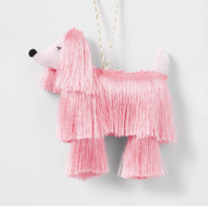 Pink Tassel Dog Ornament