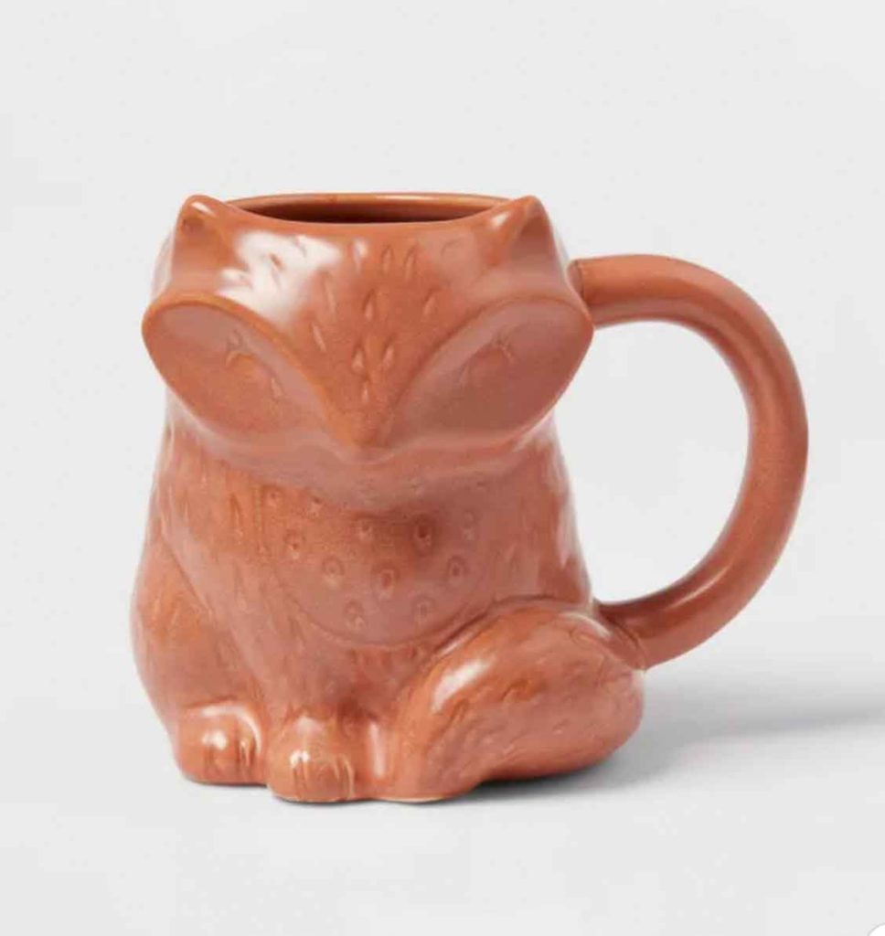 cute red fox mug gift