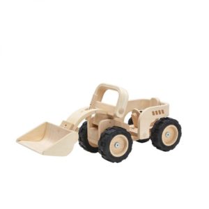 Natural Wood Bulldozer plan toys