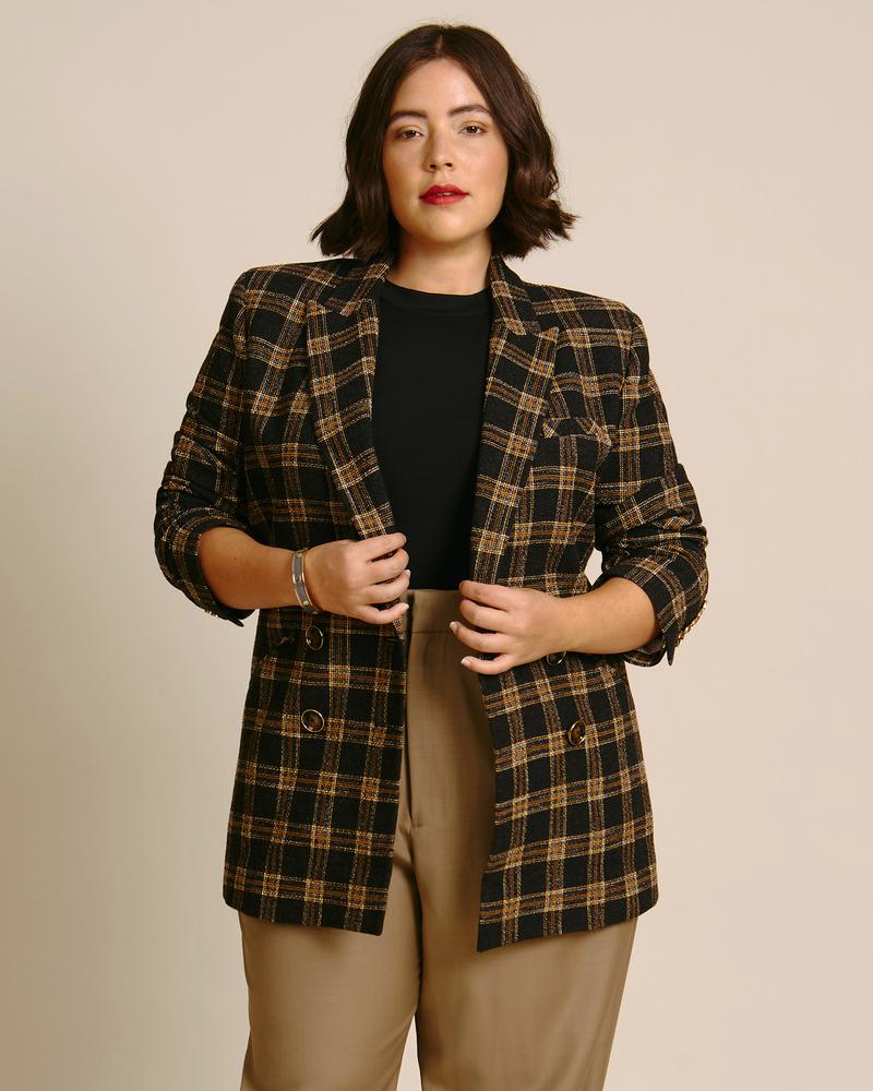 VERONICA BEARD Checkered Wool Jacket,  $695 $278  SHOP NOW 