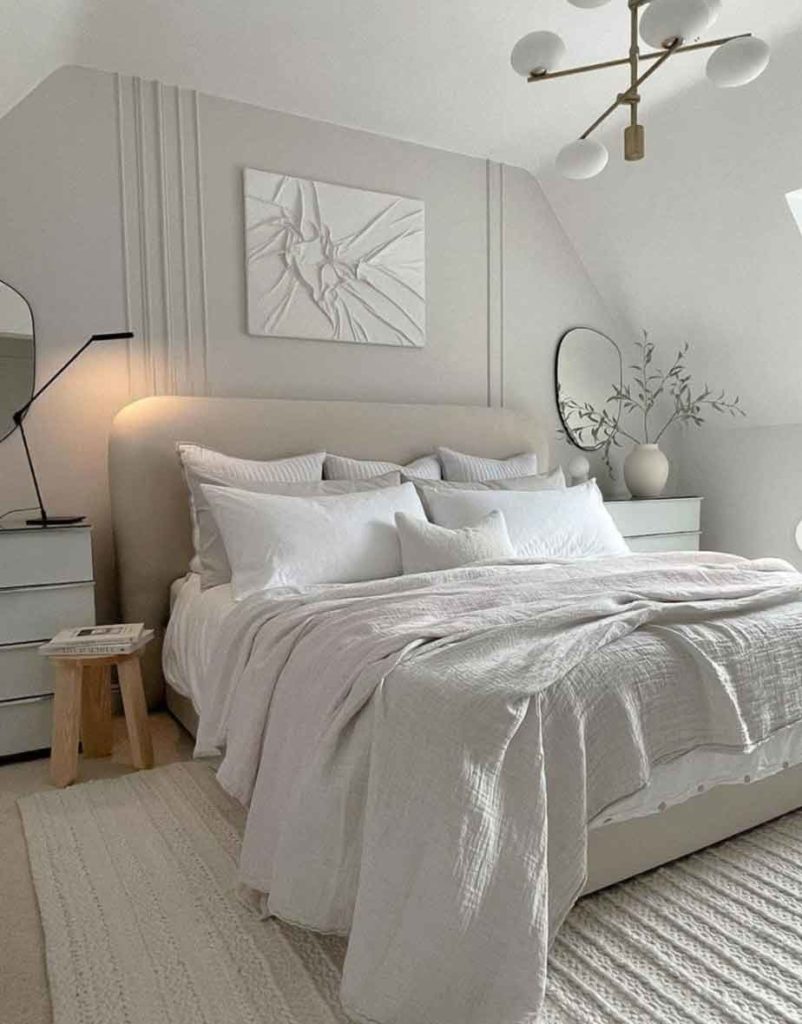beige vanilla aesthetic bedroom 