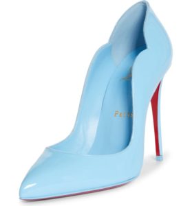 blue Hot Chick Scallop Pointed Toe Pump Christian Louboutin
