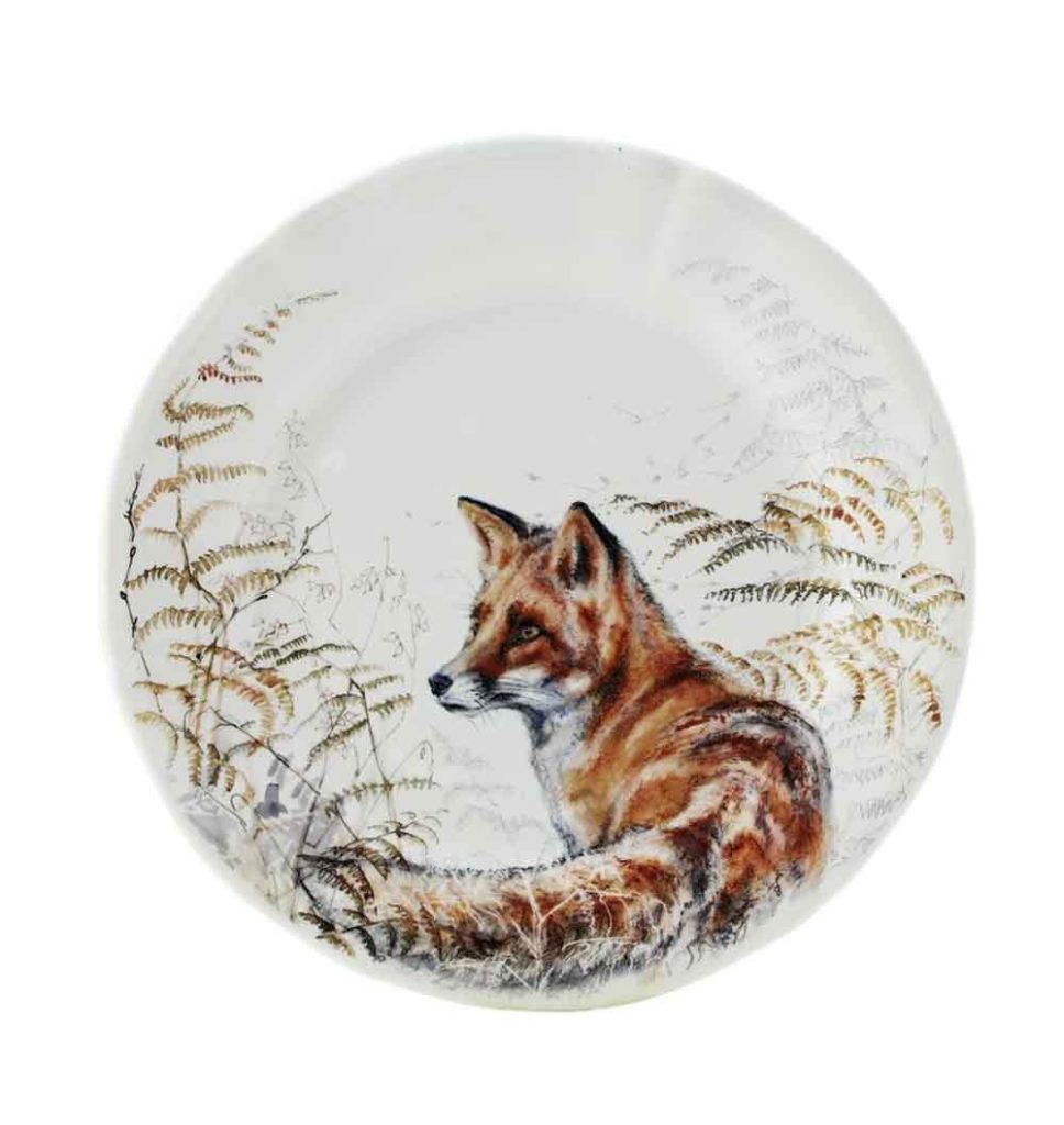 woodland fox salad plate gift