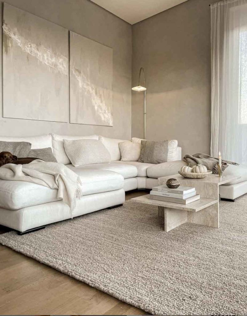 soft minimalism aesthetic living room