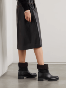 SEE BY CHLOÉ Faux-Shearling Rubber Chelsea boots,  SHOP  $375 $225 + 15% OFF USE CODE BLACKFRIDAY